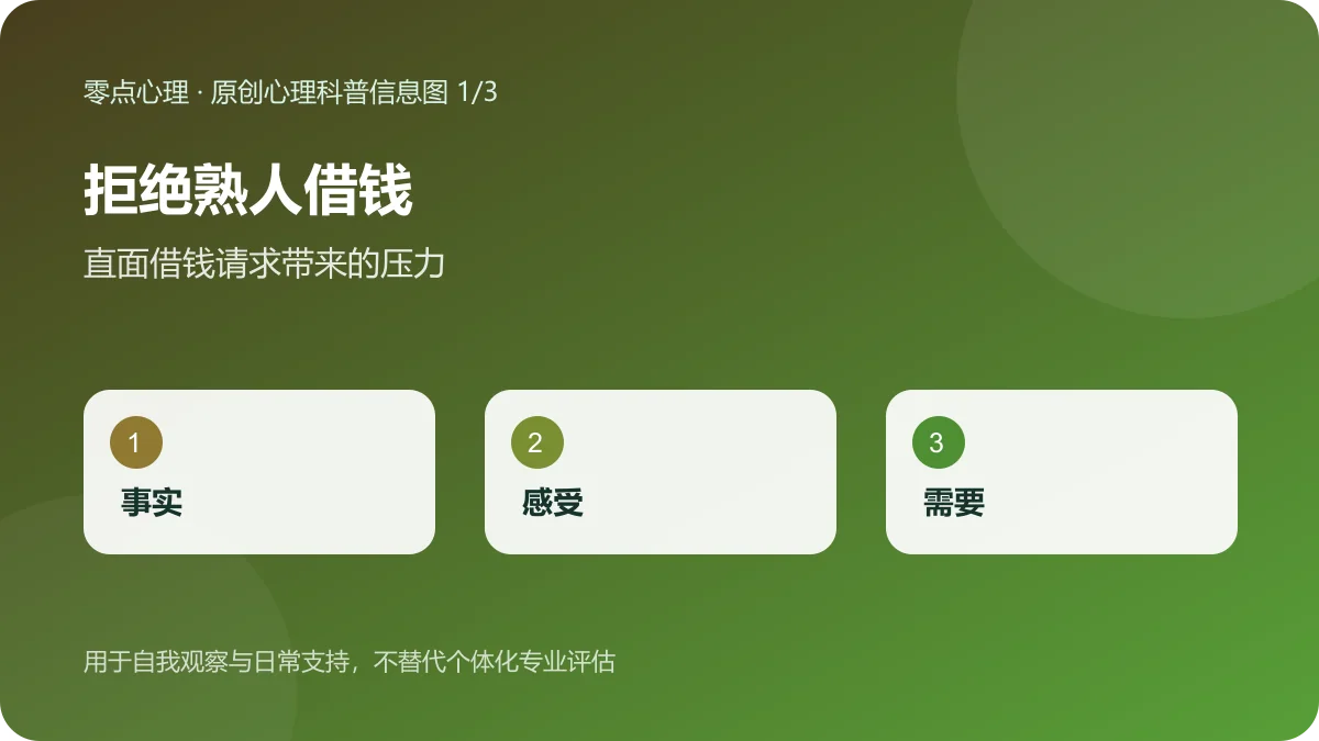 拒绝熟人借钱：直面借钱请求带来的压力信息图