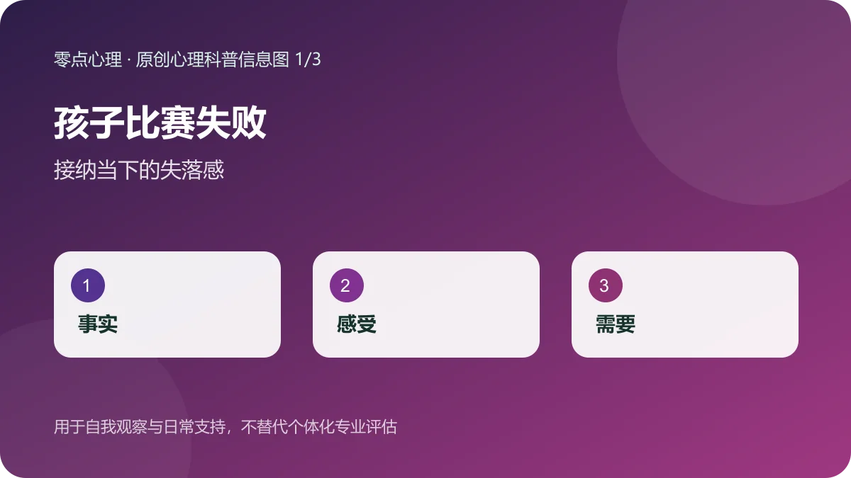 孩子比赛失败：接纳当下的失落感信息图