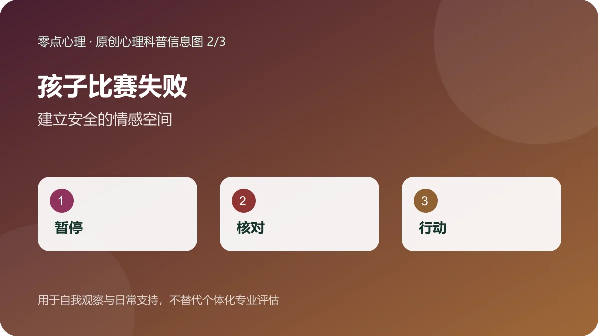 孩子比赛失败：建立安全的情感空间信息图