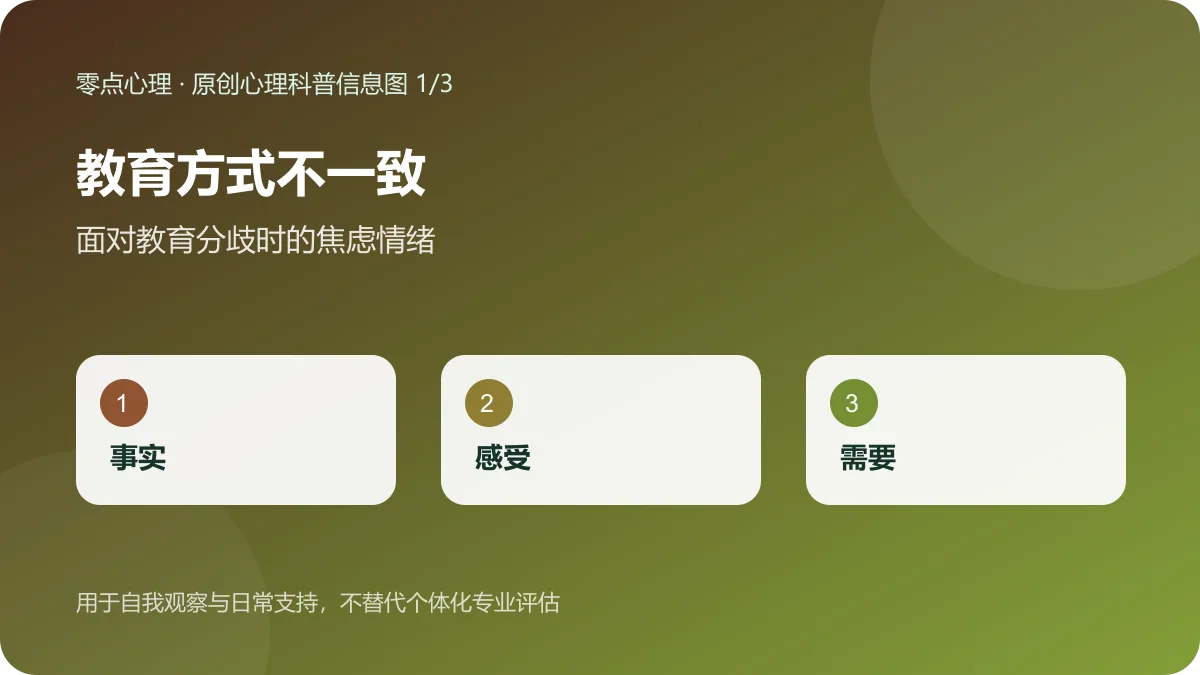 教育方式不一致：面对教育分歧时的焦虑情绪信息图