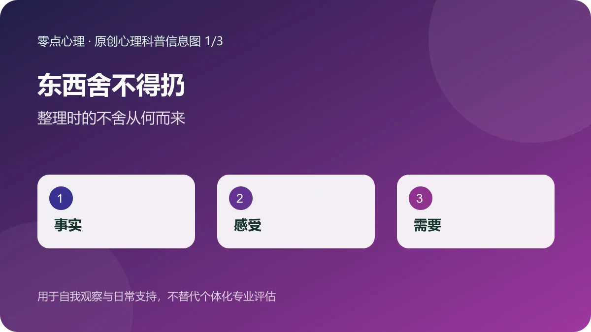 东西舍不得扔：整理时的不舍从何而来信息图