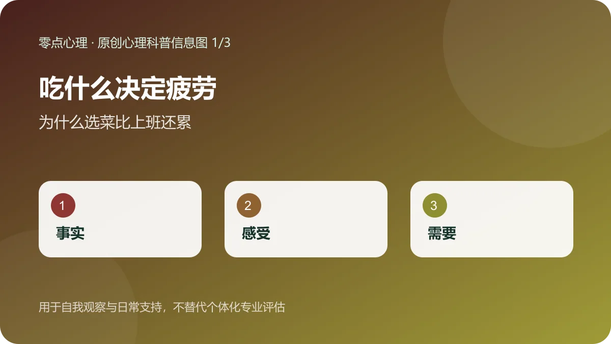 吃什么决定疲劳：为什么选菜比上班还累信息图