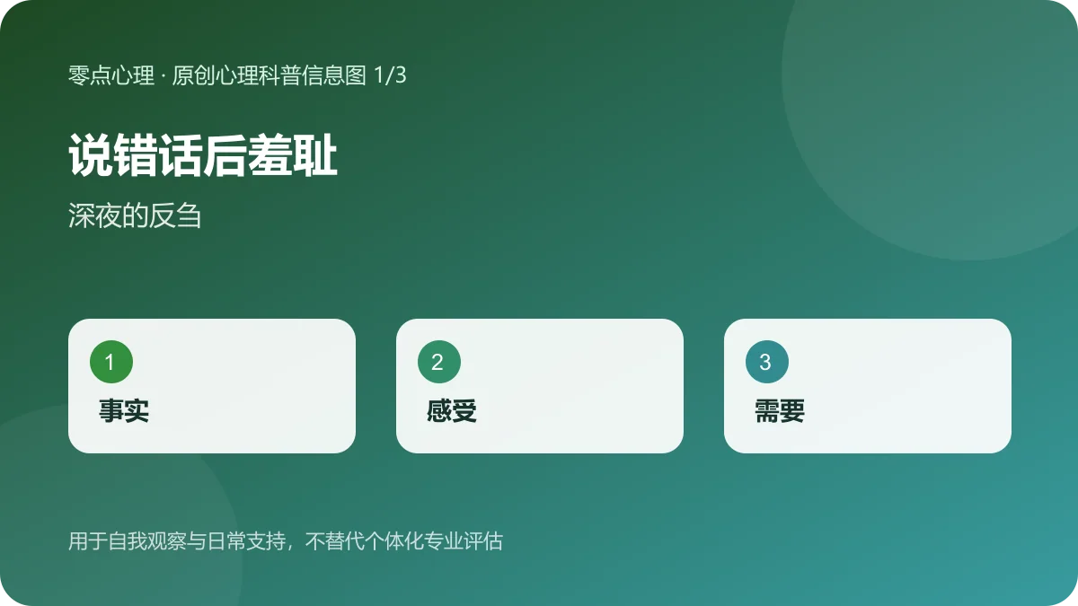 说错话后羞耻：深夜的反刍信息图